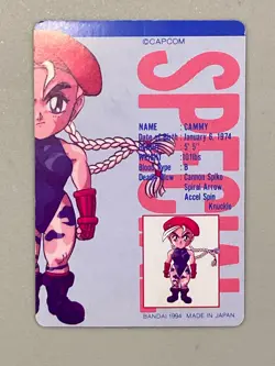 Cammy - 13 - Street Fighter Bandai Vintage Card Japanese - Image 2