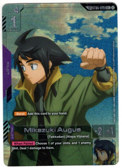 Gundam Card Game Mikazuki Augus Steel Requiem (GD03) FOIL English NM - Image 1