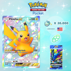 Pokemon TCG Pocket - Shiny Pikachu ex Full Art Card (English) - Image 1