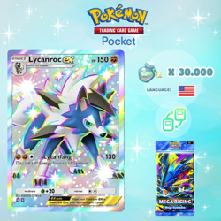 Pokemon TCG Pocket - Shiny Lycanroc ex Full Art Card (English) - Image 1