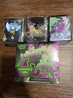 Pokemon Cards Sealed Lot Shrouded Fable ETB And Misc. Stackable Tins - Image 1