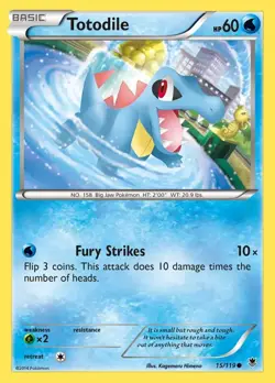 Pokemon Card - Totodile - Phantom Forces - Rare - 15/119 - Image 1