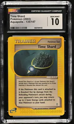 2003 Pokemon Aquapolis Time Shard CGC 10 135/147 - Image 1