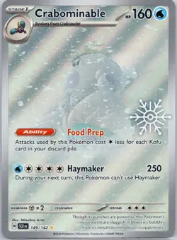 SEALED Crabominable 149/142 (Holiday Calendar) Stamped Promo Pokemon Card - Image 1