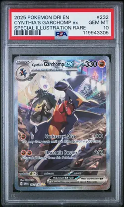 2025 POKEMON DRI EN-DESTINED RIVALS #232 CYNTHIA'S GARCHOMP EX PSA 10 - Image 2