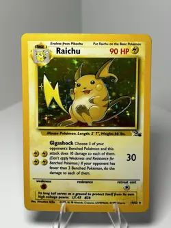 Pokemon TCG Raichu Fossil Holo Rare - Image 1