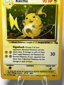 Pokemon TCG Raichu Fossil Holo Rare - Image 5