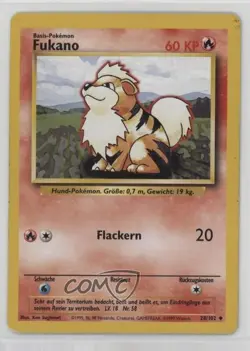 Growlithe Dutch 1st Ed. Pokemon Base Set #28 1999 - Image 1