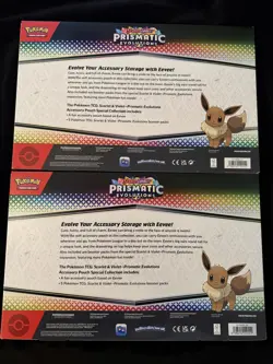 Lot Of 2 Pokemon SV Prismatic Evolutions Accessory Pouch Collection SEALED NEW - Image 2