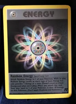 Pokemon TCG Rainbow Energy 80/82 Team Rocket Non Holo English Near Mint - Image 1