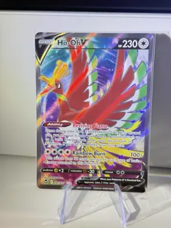 Ho-Oh V 187/195 Full Art Holo Pokemon Sword & Shield Silver Tempest ENG NM - Image 1