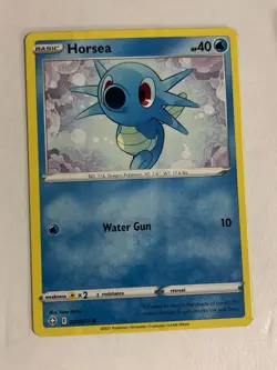 Pokemon TCG Shining Fates Pack Crimp Error Horsea 020/072 Near Mint - Image 1