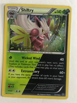 Pokemon TCG Steam Siege Cosmos Holographic Shiftry 11/114 Near Mint - Image 1