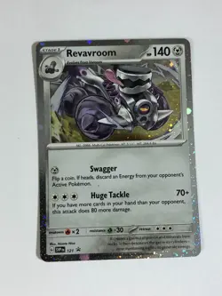 Pokemon TCG Promo SVP 121 Cosmos Holographic Revavroom w Swirl Near Mint - Image 1