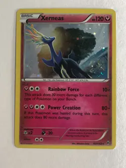 Pokemon TCG BREAKthrough Cosmos Holographic Xerneas 107/162 Light Played - Image 1