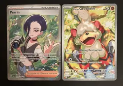 POKEMON TCG Twilight Masquerade GROWLITHE IR 181/167 & PERRIN Full Art 209/167 - Image 2