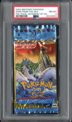 Pokemon Japanese Wind from the Sea Booster Pack PSA 8 - Image 1