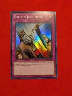 Solemn Judgment MAZE-EN063 Super Rare 1st Edition Yugioh! - Image 1