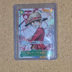 Bandai One Piece CCG Monkey D. Luffy Holo OP13-118 7000 Power Japanese - Image 1