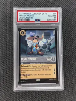 2023 Disney Lorcana The First Chapter Gen Con '23 Mickey Mouse #11 PSA 10 GEM MT - Image 1