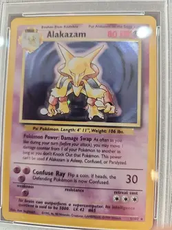 Alakazam Base Set Holo Pokemon Card WOTC EX - Mint PSA 6 - Image 4