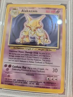 Alakazam Base Set Holo Pokemon Card WOTC EX - Mint PSA 6 - Image 5