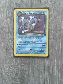 Pokemon Dark Gyarados TCG Team Rocket Card 8/82 Prerelease Promo Holo Rare - Image 1
