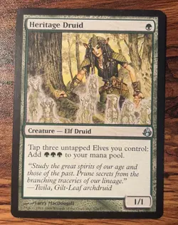 1X MTG Heritage Druid Morningtide Regular NM X1 - Image 1