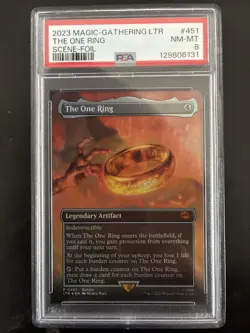 THE ONE RING #451 MTG LOTR SCENE-FOIL PSA 8 - Image 1