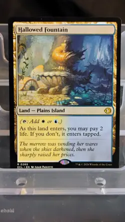 Magic: The Gathering Hallowed Fountain Rare Land White Blue Regular ECL 2026 - Image 1