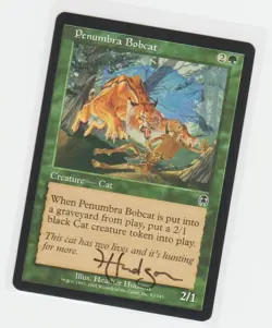 Magic the Gathering ~ Penumbra Bobcat ~ M/NM ~ Apocalypse ~ Signed by Artist - Image 1