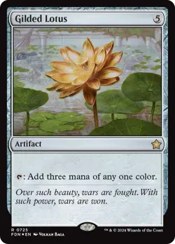 Foil - Gilded Lotus - 725 - Foundations - NM - Image 1