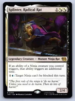 MTG Splinter Radical Rat Normal R Teenage Mutant Ninja Turtles TMT 169 NM Magic - Image 1