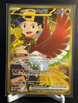 Pokemon TCG Ethan’s Ho-Oh ex 239/182 SV:10 Destined Rivals Hyper Rare Gold NM - Image 1