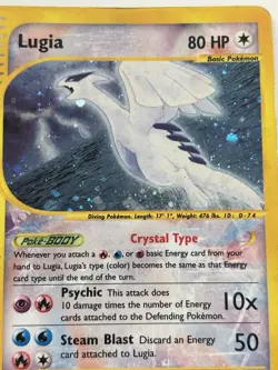 Pokemon Lugia Crystal Type 149/147 Aquapolis Secret Rare WOTC 2002 e-Card - Image 4