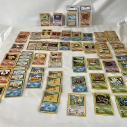 Bundle of Vintage Pokemon Wizard of the Coast Trading Cards, Holos and Graded - Image 1