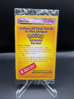 Pokemon WB First Movie Mewtwo Card Black Star Promo 1999 Sealed - Image 1