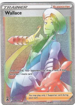 Wallace 208/195 Rare Rainbow Silver Tempest Pokemon NM - Image 1