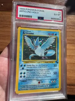 Articuno 2/62 Fossil Holo Pokemon 1999 TCG PSA 6 - Image 1