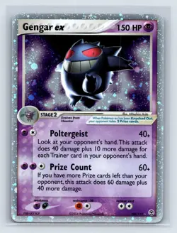 2004 Pokemon EX Fire Red & Leaf Green GENGAR EX Ultra Rare Holo 108/112 NM/MT - Image 1