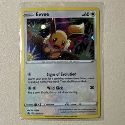 Pokemon Eevee Promo Holo SWSH118 Sword & Shield Basic 60 HP Evolution - Image 1