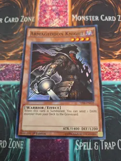 Yugioh Armageddon Knight THSF-EN035 Super Rare 1st Edition Near Mint - Image 1
