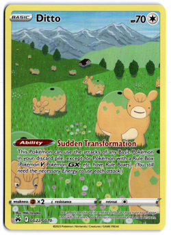Ditto Crown Zenith: Galarian Gallery GG22/GG70 - Pokemon TCG NM - Image 1