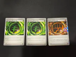2x Growing Grass Energy And 1x Holo Rocky Fighting Energy Pokemon Perfect Order - Image 1