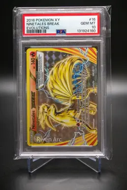 Ninetales BREAK PSA 10 GEM MINT 2016 Pokemon XY #16 Evolutions Gold Holo - Image 2