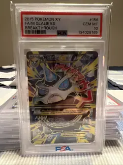 PSA 10 Full Art M Glalie EX 156/162 2015 Pokemon XY Breakthrough - Image 1