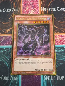 Yugioh Angmarl the Fiendish Monarch PGL3-EN001 Gold Secret Rare 1st Edition NM - Image 1
