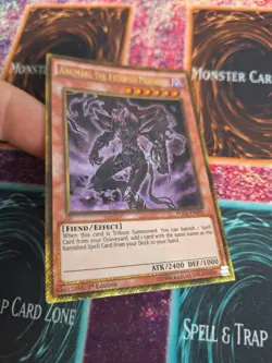 Yugioh Angmarl the Fiendish Monarch PGL3-EN001 Gold Secret Rare 1st Edition NM - Image 2