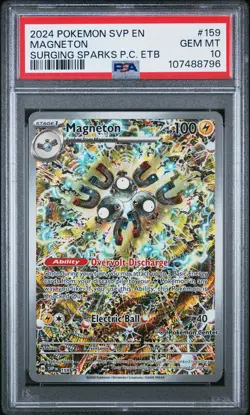 2024 POKEMON SVP EN-SV BLACK STAR PROMO #159 MAGNETON PSA 10 - Image 1