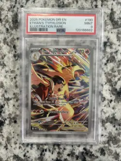 Pokemon TCG Ethan's Typhlosion Destined Rivals Illustration Rare 190/182 PSA 9 - Image 1